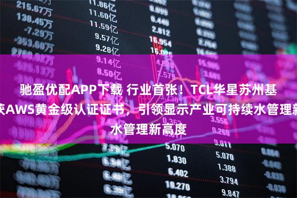 驰盈优配APP下载 行业首张！TCL华星苏州基地荣获AWS黄金级认证证书，引领显示产业可持续水管理新高度